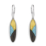 Pendientes en plata con Roble palustre (dagen)