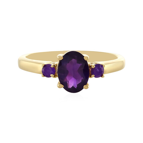 Anillo en plata con Amatista de Zambia