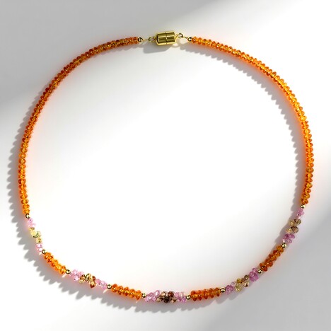 Collana in argento con Granato Mandarino (Adela Silber)
