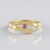 Bague en argent et Saphir parme