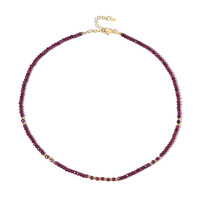 Collier en argent et Rubis du Mozambique (Riya)