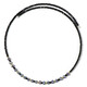 Collier ras du cou en acier et Perles de culture d’eau douce noires (Riya)