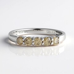 Anello in oro con Diamante Cioccolato I2