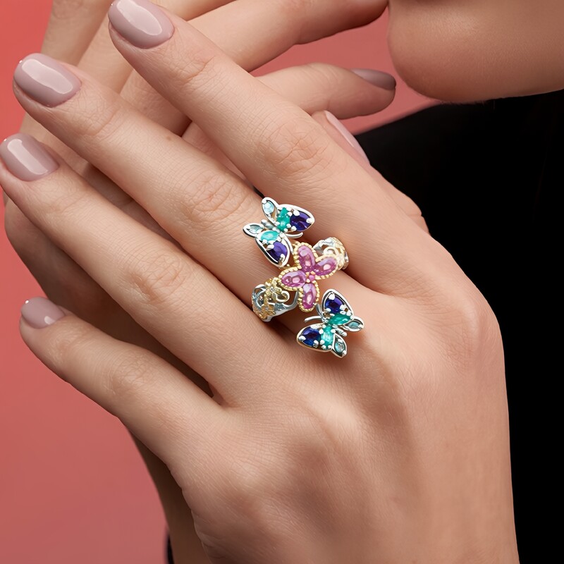 Edelstein-Silberring (Gems en Vogue)