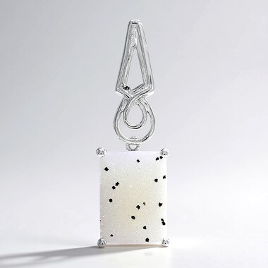 Zilveren hanger met een glitter agaat