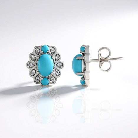 Orecchini in argento con Turchese Sleeping Beauty (Faszination Türkis)
