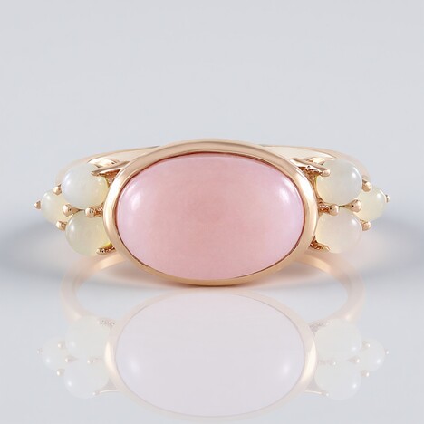 Anello in argento con Opale Rosa di Machu Picchu (KM by Juwelo)