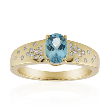Gouden ring met een Teal Toermalijn (Mark Kaufman)