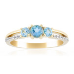 Gouden ring met een Santa Maria-aquamarijn