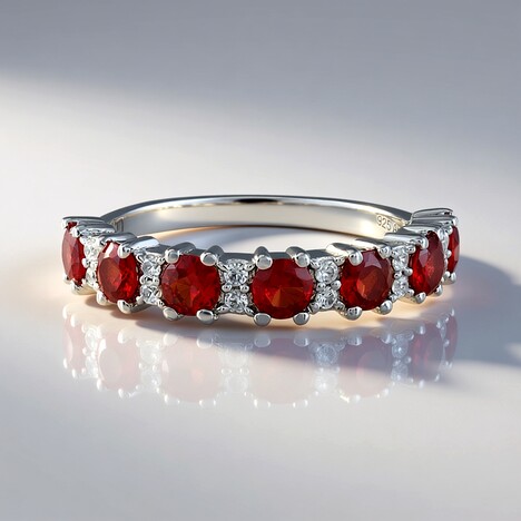 Anello in argento con Rubino Tanzania