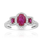 Anillo en oro con Rubí de Mozambique AAA (CIRARI)