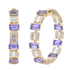 Pendientes en oro con Tanzanita AAA (CIRARI)