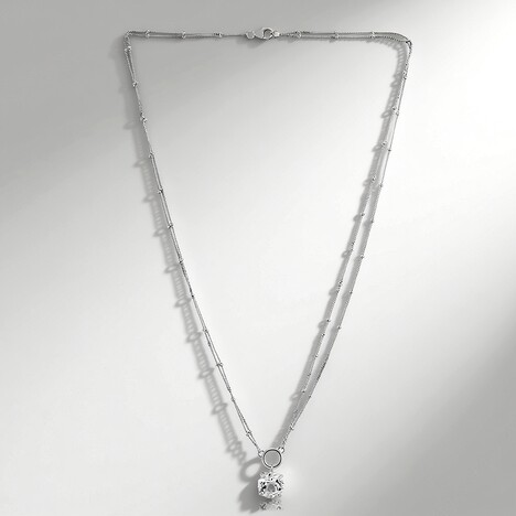 Collana in argento con Topazio Bianco