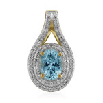 Petrolfarbener Turmalin-Goldanhänger