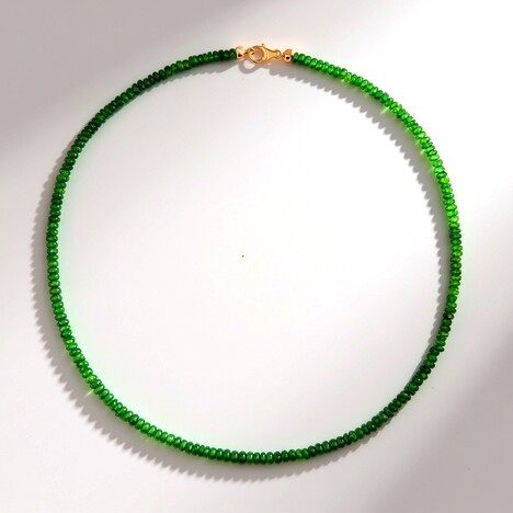 Collana in oro con Diopside Russo