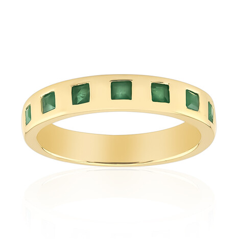 Indischer Smaragd-Silberring