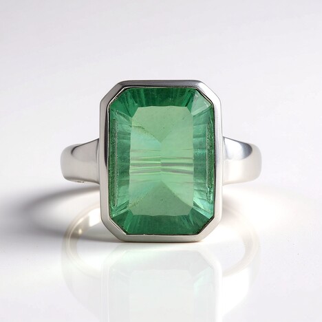 Anello in argento con Fluorite Verde (MONOSONO COLLECTION)