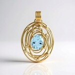 Pendentif en argent et Topaze bleu ciel (Ornaments by de Melo)