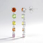 Orecchini in argento con Zaffiro Fancy