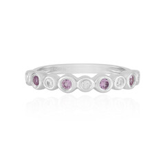 Anillo en plata con Zafiro rosado