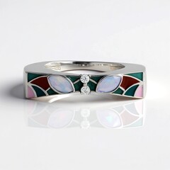 Anello in argento con Opale di Welo