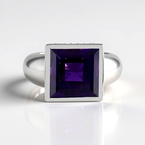 Anello in argento con Ametista Zambiana (de Melo Essence)