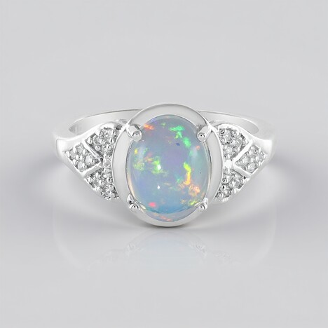 Anello in argento con Opale di Welo