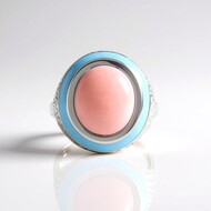 Pink Opal Silver Ring (de Melo Essence)