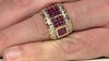 Zilveren ring met Birmese Robijnen (Gems en Vogue)