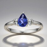 Anello in oro con Tanzanite AAA