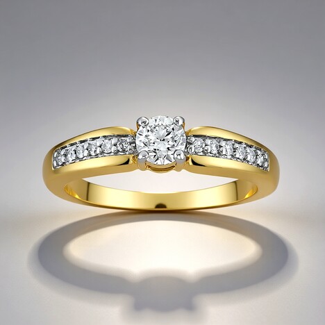 Anello in oro con Diamante SI1 (G) (Annette)