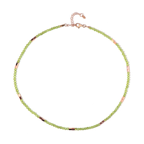 Peridot-Silberhalskette