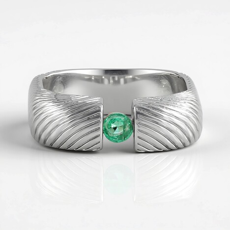 Anello in argento con Smeraldo Colombiano (de Melo Essence)