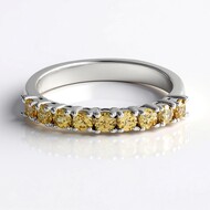 Yellow Zircon Silver Ring