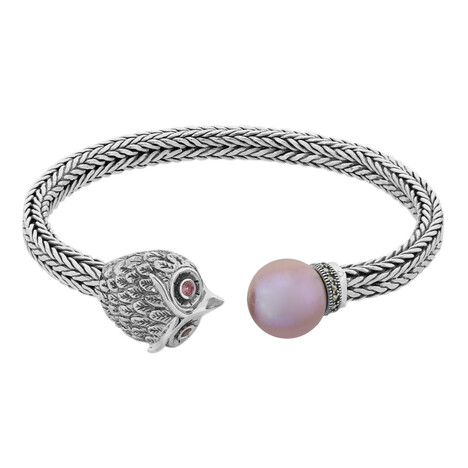 Ming-Perlen-Silberarmreif (M de Luca)