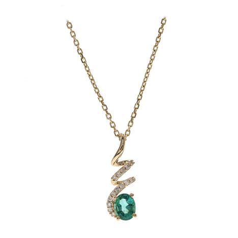 AAA-Sambia-Smaragd-Goldhalskette (CIRARI)