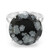 Anello in argento con Ossidiana Fiocco di Neve