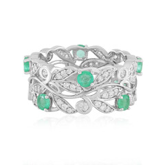 Anillo en plata con Esmeralda de Colombia (de Melo Essence)
