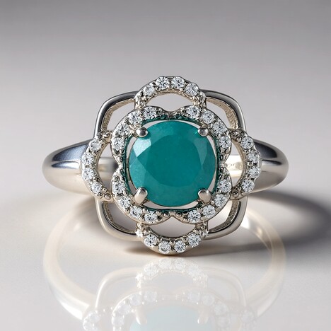 Anello in argento con Grandidierite