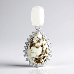 Ciondolo in argento con Magnesite