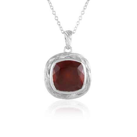 Hessonite Garnet Silver Necklace (de Melo Essence)
