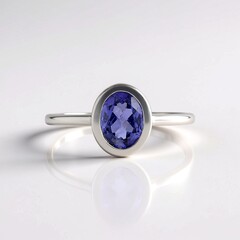 Anello in argento con Tanzanite
