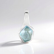 Ciondolo in argento con Topazio Blu Cielo (MONOSONO COLLECTION)