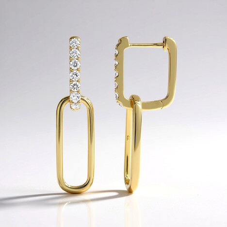 Orecchini in oro con Diamante I1 (H) (CIRARI)