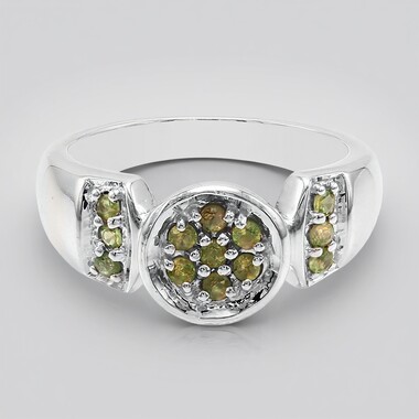 Zilveren ring met alexandrieten