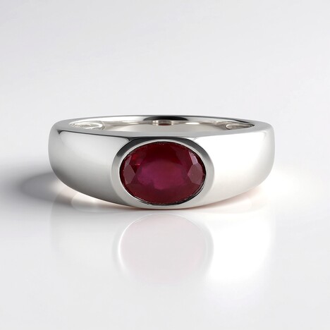 Anello in argento con Rubino del Madagascar