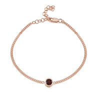 Indischer Granat-Silberarmband (Adela Silber)