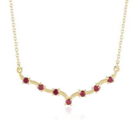 Collier en argent et Spinelle rouge noble