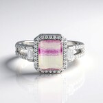 Anello in argento con Fluorite Bicolore