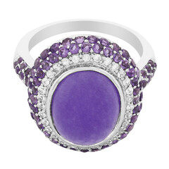 Bague en argent et Jade lavande (TPC)